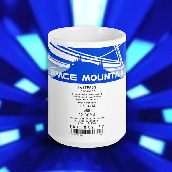 Space Mountain Fastpass mug