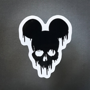 Dripping Mickey Skull Sticker & Magnet