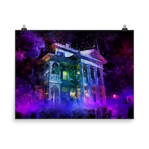 Haunted Mansion at Night (Disneyland) wall art