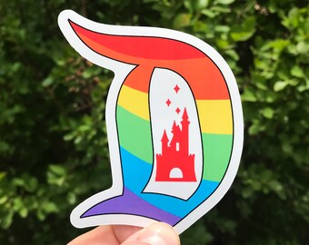 Rainbow D Sticker & Magnet
