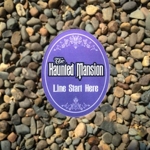 The Haunted Mansion Line Starts Here Sticker & Magnet