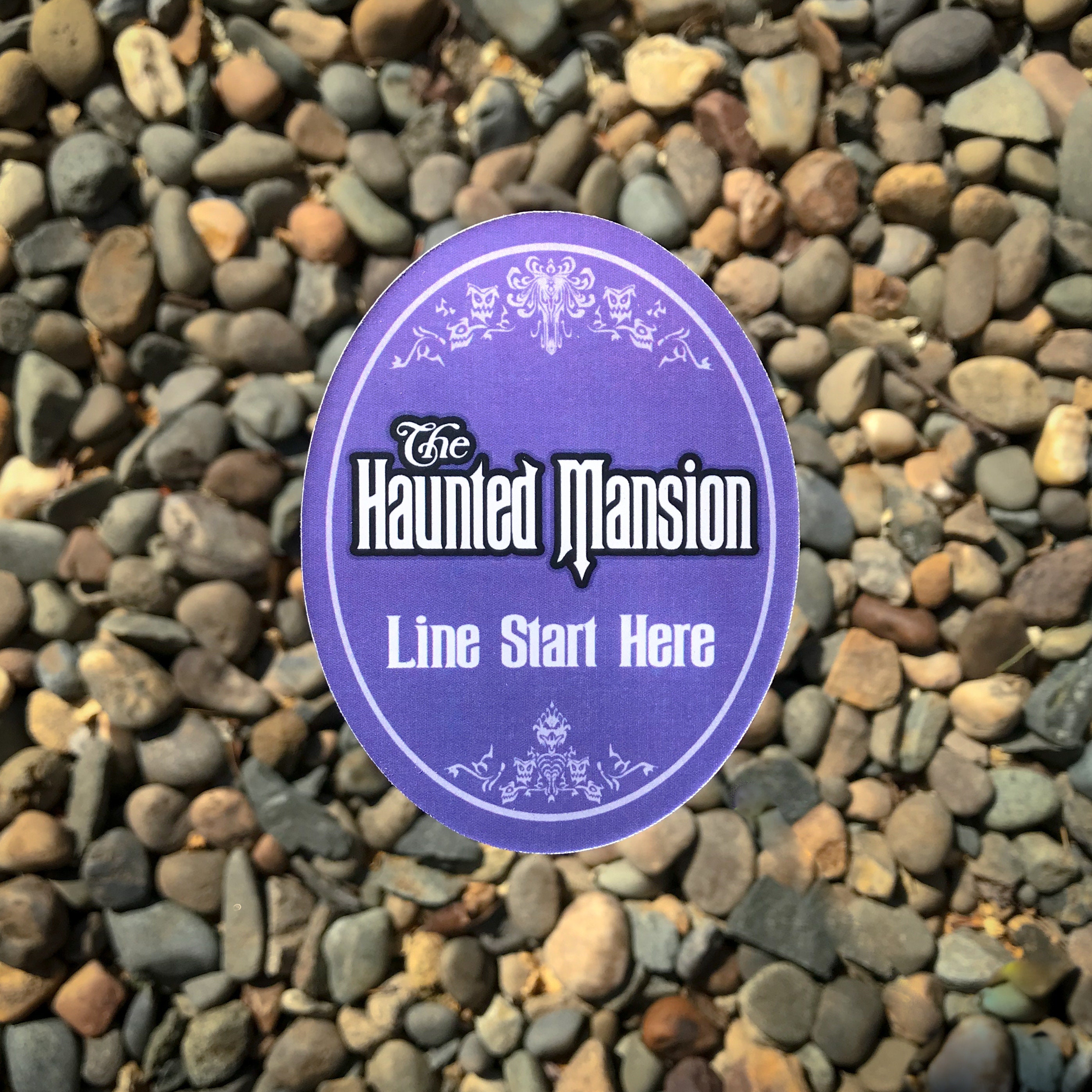 Haunted Mansion Line Starts Here サイン The Haunted Mansion Line Starts Here Sticker & Magnet - Etsy