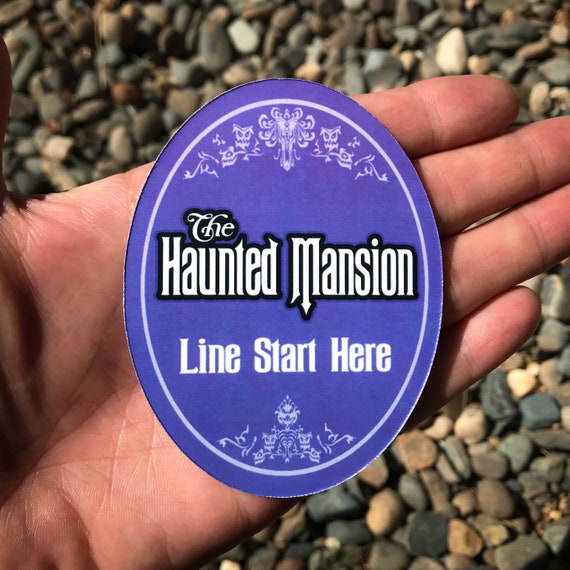 Haunted Mansion Line Starts Here サイン The Haunted Mansion Line Starts Here Sticker & Magnet - Etsy