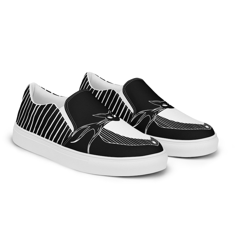 Zapatillas de lona sin cordones Jack Skellington para mujer imagen 4