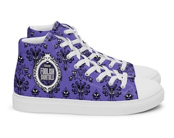 Zapatos de lona altos de hombre Haunted Mansion Welcome Foolish Mortals
