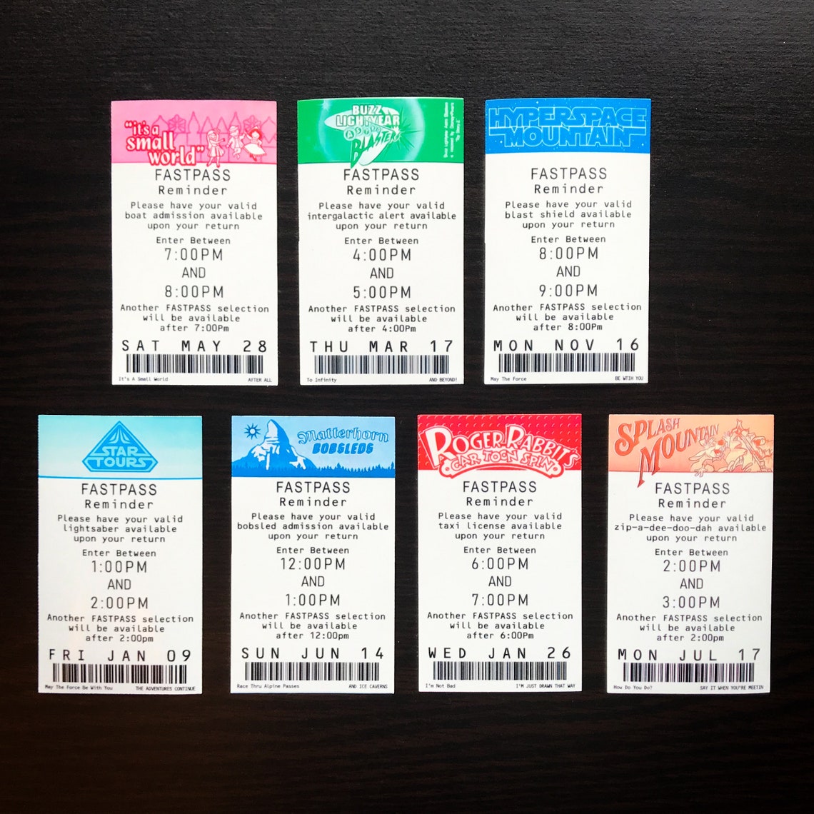 Disneyland Fastpass Pack (sticker & Magnet) - Etsy