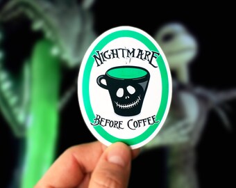 Nightmare Before Coffee Sticker & Magnet