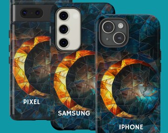 Eclipse Phone Case: Matte or Glossy Finish - Durable Dual Layer Design, Polycarbonate Shell, Wireless Charging Compatible