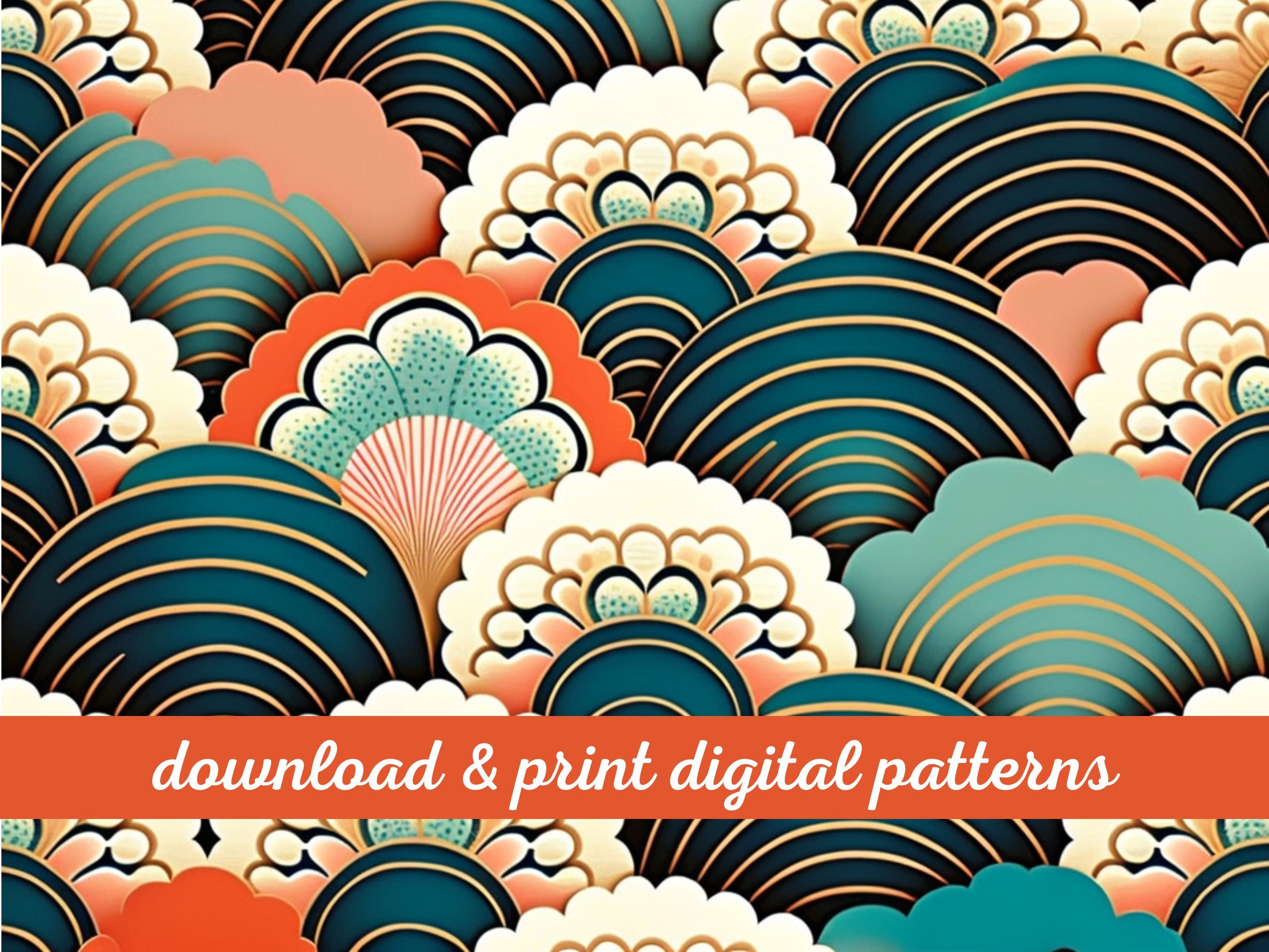 Japanese Style Patterns 12 X 12 Patterns 12 Instant - Etsy