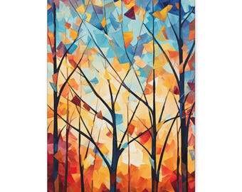 Abstract Forest Canvas Print | Modern Gallery Wall Art
