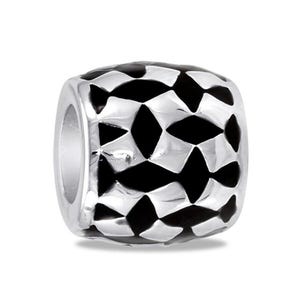 Davinci black and silver diamond bead db102-6 interchangeable jewelry supplies beading gift