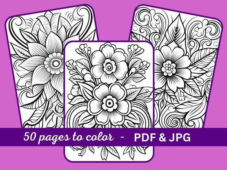Mexican Flower Coloring Pages 50 Printable Floral Patterns, PDF &