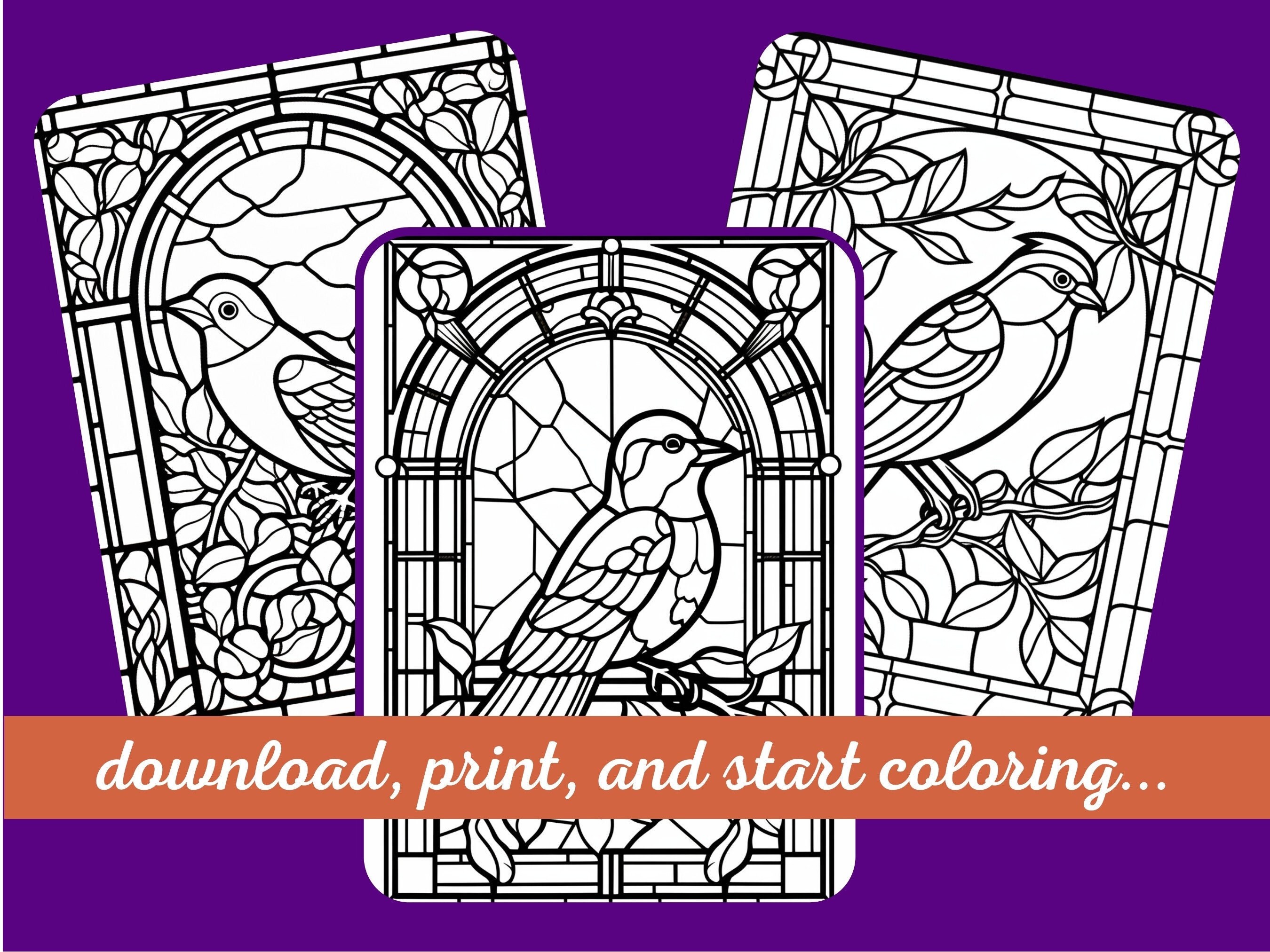 10 Unique Stained Glass Animal Coloring Pages to Color