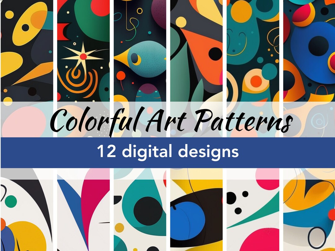 Colorful Modern Pop Art Patterns: 12