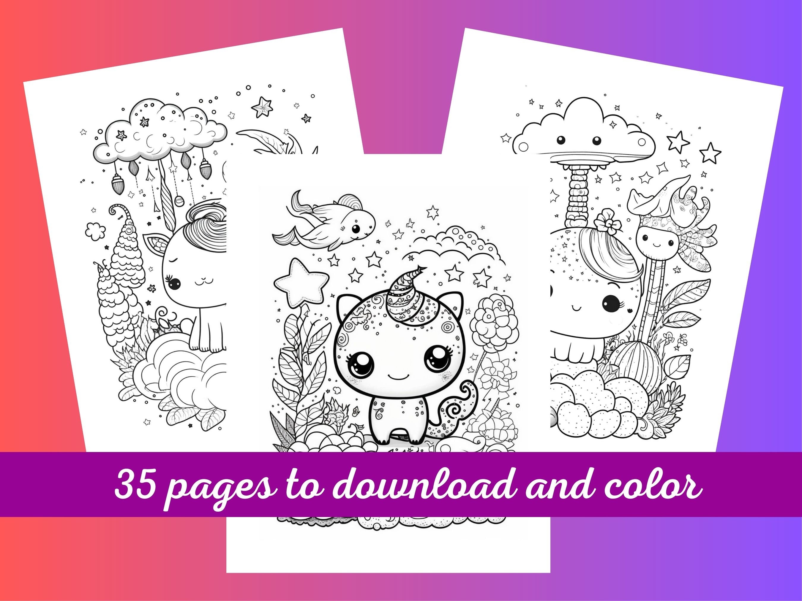 Whimsical Creatures Coloring Pages, 35 Coloring Pages, Adult or Teen ...