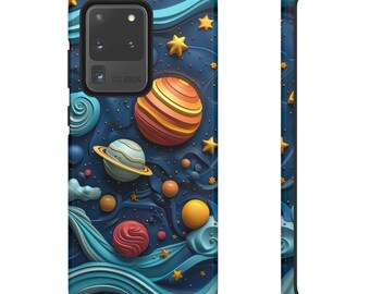 iPhone 14 Pro Case - Celestial Planets & Stars Phone Cover - Glossy or Matte Finish, Dual Layer Protection, Wireless Charging