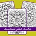Mexican Flower Pattern Coloring Pages Adult Coloring Book - Etsy