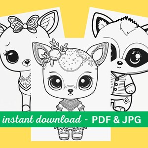 Baby Animals 50 Coloring Pages | Cute Coloring Book | 50 Coloring Pages