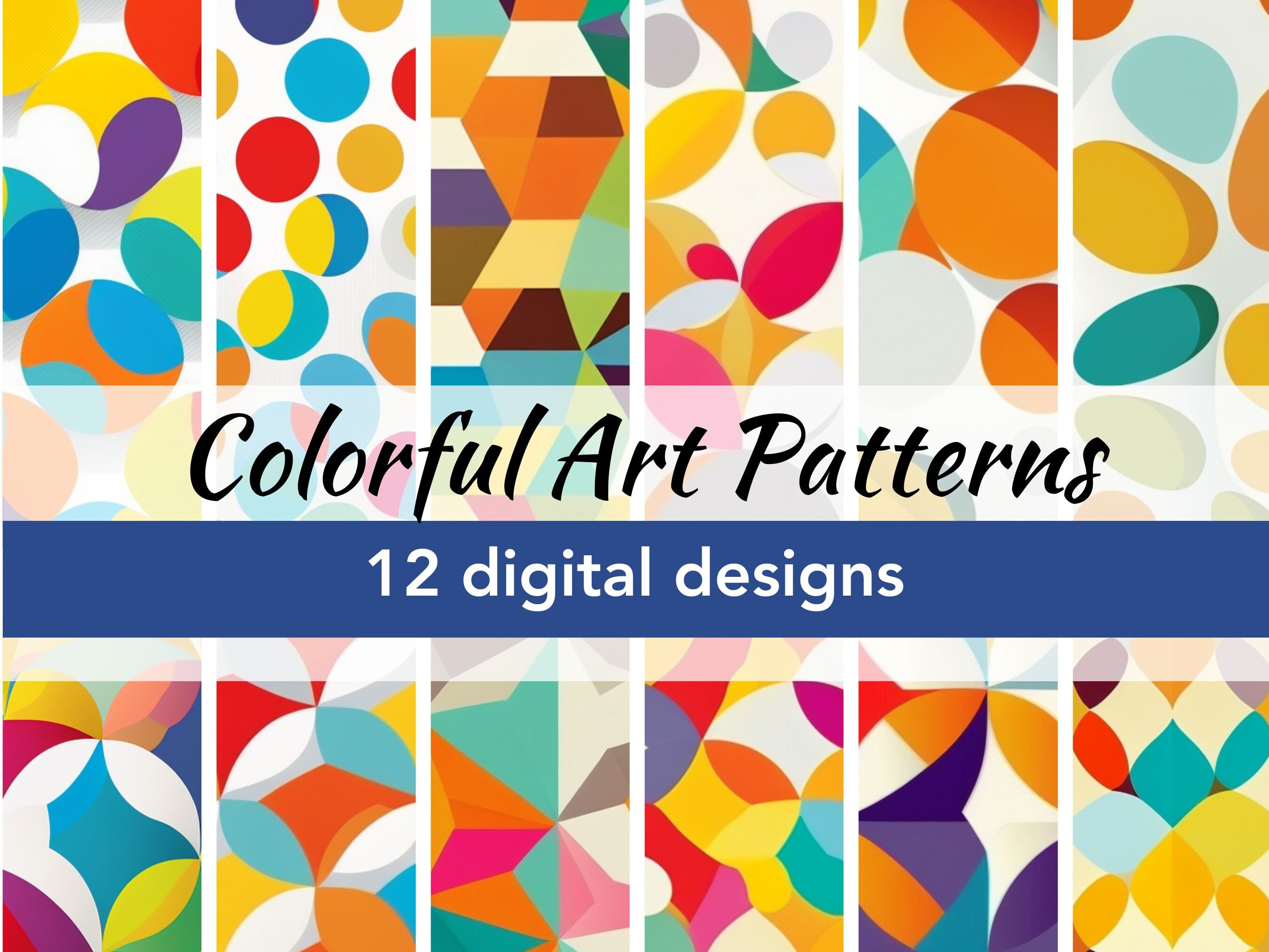 Good Color Patterns Modern Digital Download Abstract Modern Patterns, Colorful Geometric Designs ...