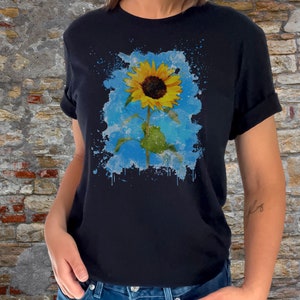 Watercolor Sunflower Unisex Jersey Short Sleeve Tee