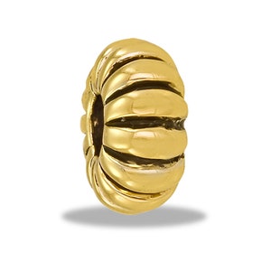 Davinci beads gold ribbed stopper bead db109-3 interchangeable jewelry supplies beading gift