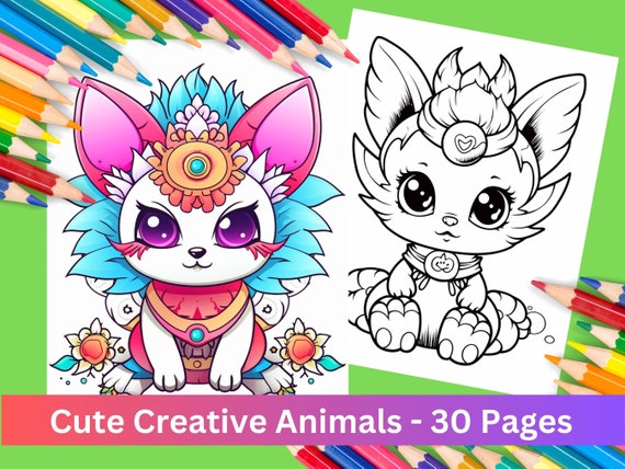 Cuteness Overloaded Kids Coloring Book : Cute Animal face with name quiz  coloring for 2-4 years old, Fun Learning with Coloring for Toddlers 6x9 27  Pages (Paperback) 