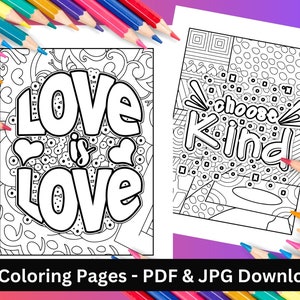 30 Pages of Sayings to Color | Quotes Coloring Book | 30  Coloring Pages | Printable PDF & JPG Instant Download