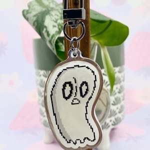 Napstablook Ghost Acrylic Keychain
