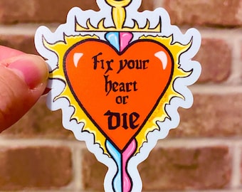 Fix Your Heart Sticker- Trans Pride