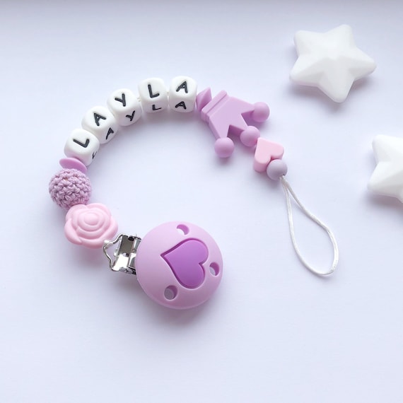 blue sliver purple New personalised dummy clip punk