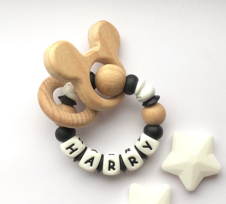 personalised wooden teething ring