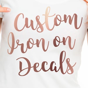 Adesivo de vinil termocolante personalizado – Transferência de tecido personalizada para faça você mesmo, design exclusivo, fácil aplicação, transferência de nome e texto.