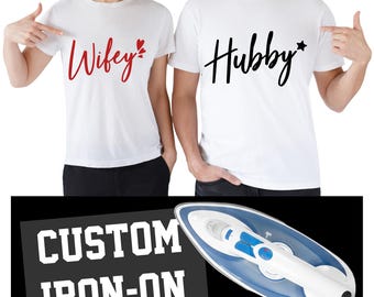Custom Iron-On Name Decal, Vinyl Transfer, Multi Font Colors