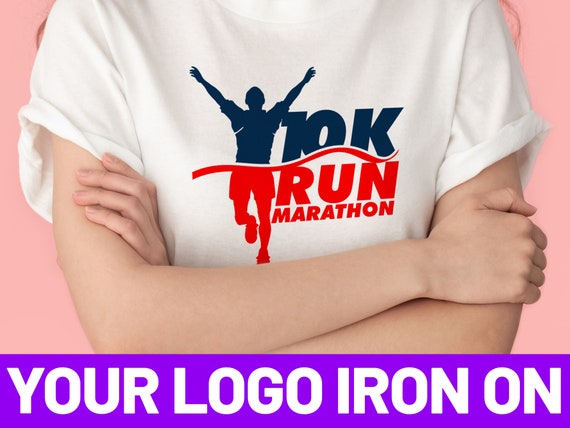 Custom Logo Iron-On Vinyl Decal Brand Logo Heat Transfer, Bulk Orders, Aprons, T-Shirts, Jumpers, Hats, All Fabric Types
