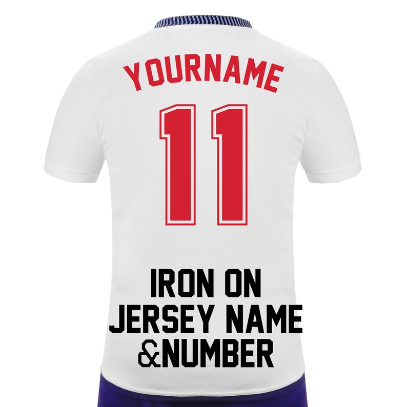 Custom Iron on Jersey Number and Name Personalized Jersey Etsy UK