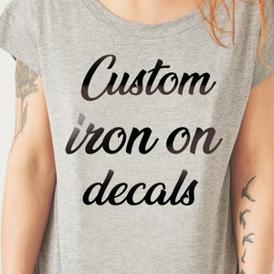 Kundenspezifisches Eisen auf Namensabziehbild-Transfer, personalisiertes Eisen auf Buchstaben & Namen, Hitzetransfer Aufbügeln Namenstransfer, Tshirt Transfer Aufbügeln Name