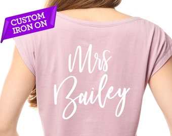 Personalized Hen Party Iron-On Decals – Custom Name Glitter Transfers, Works on Satin, Cotton, Denim, Easy to Apply, 28 Colors, Multi Fonts