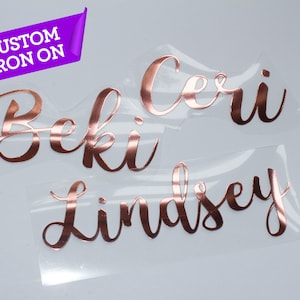 Personalized Iron On Name Decal: Custom T-Shirt Transfer