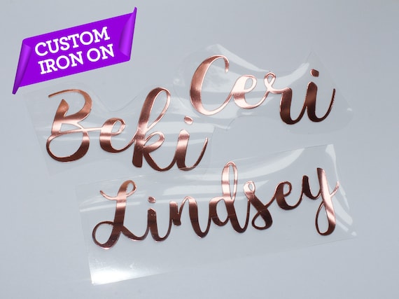 Personalised name iron on transfers Clearance