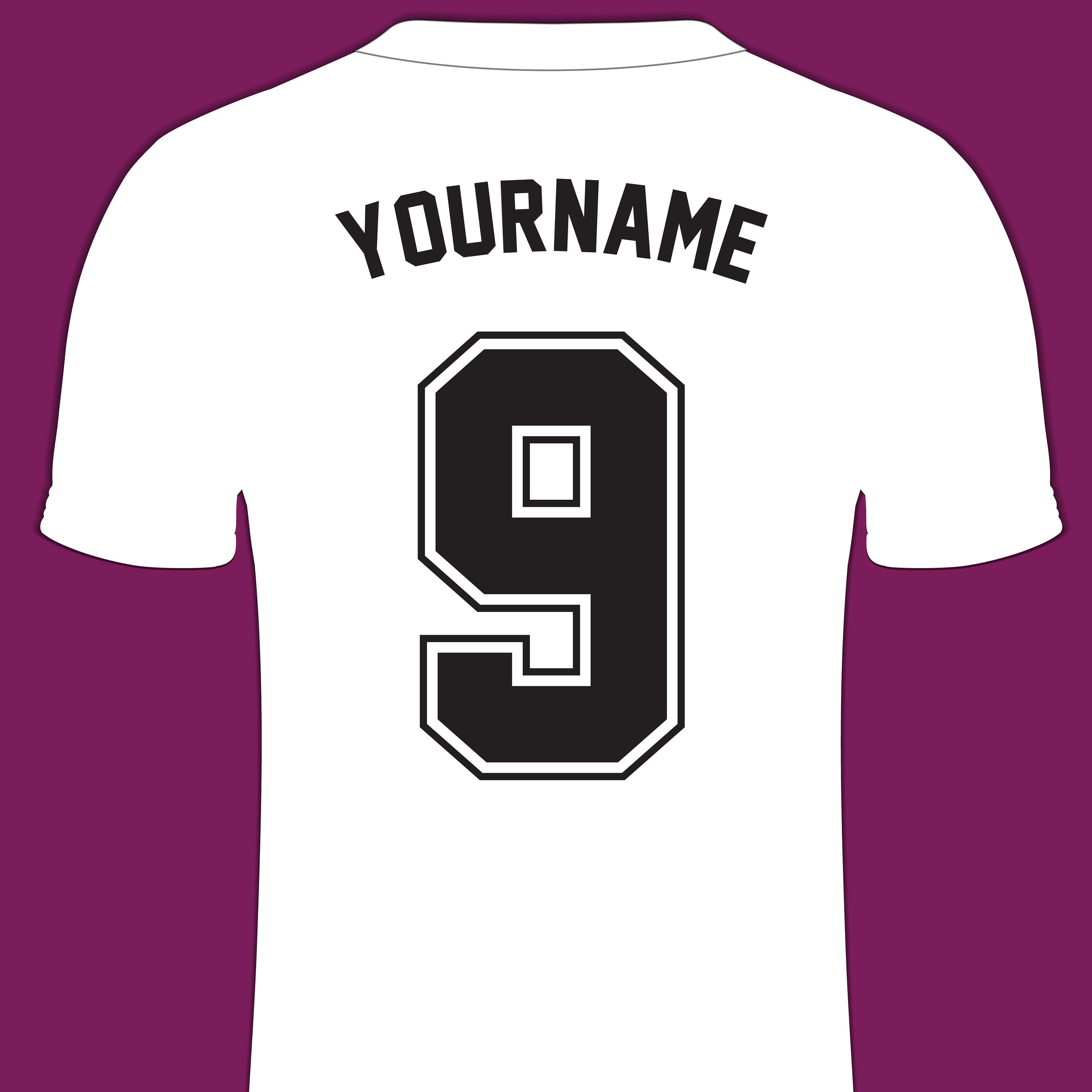 Custom Iron on Jersey Number and Name Personalized Jersey Etsy UK