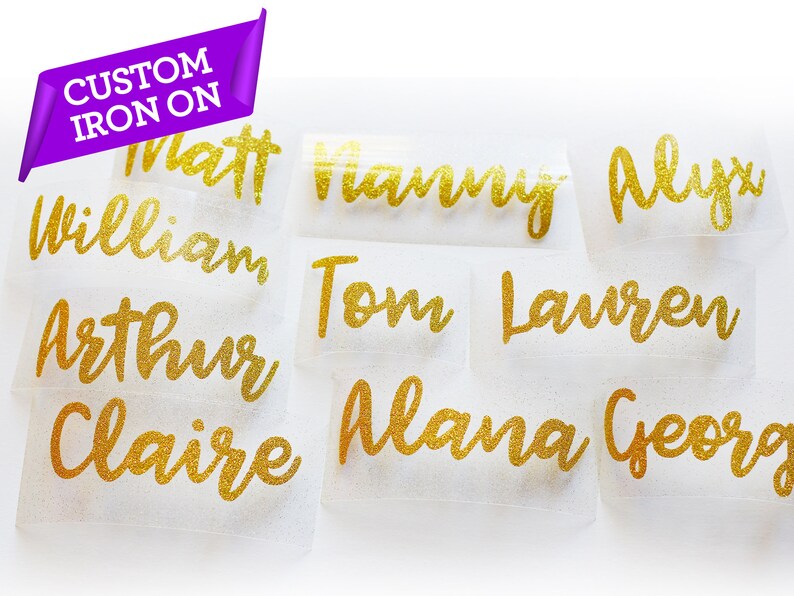 Personalized Iron on Name Decals Custom Iron on Letters Etsy Australia