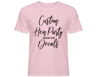 Personalized Glitter Hen Party Iron-On Decal | Bachelorette Party