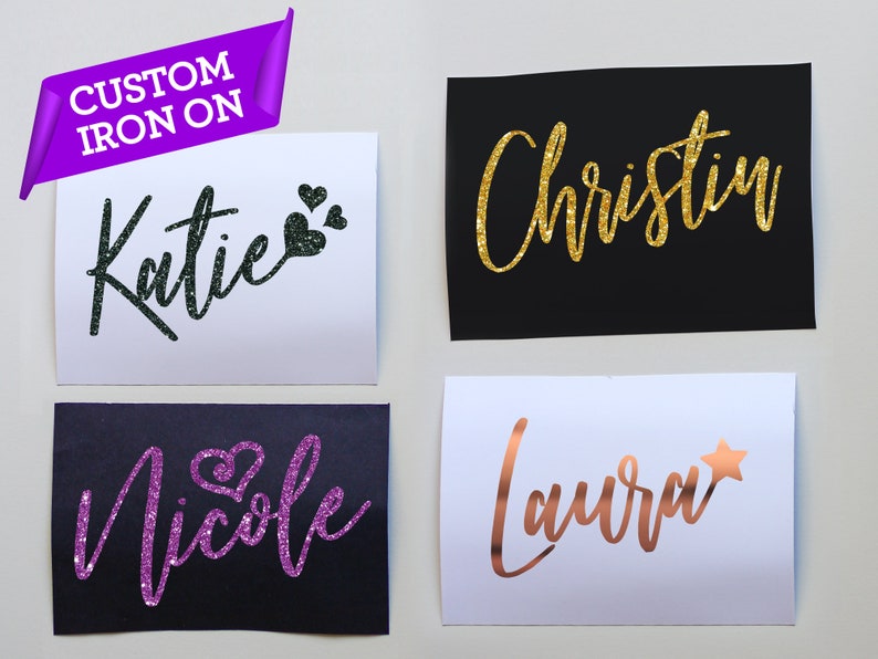 Rainbow Personalised Iron On Transfers, Custom Pride Iron On Transfer, Iron On Names, Iron On Letters, Iron On Transfers, Custom Design image 4