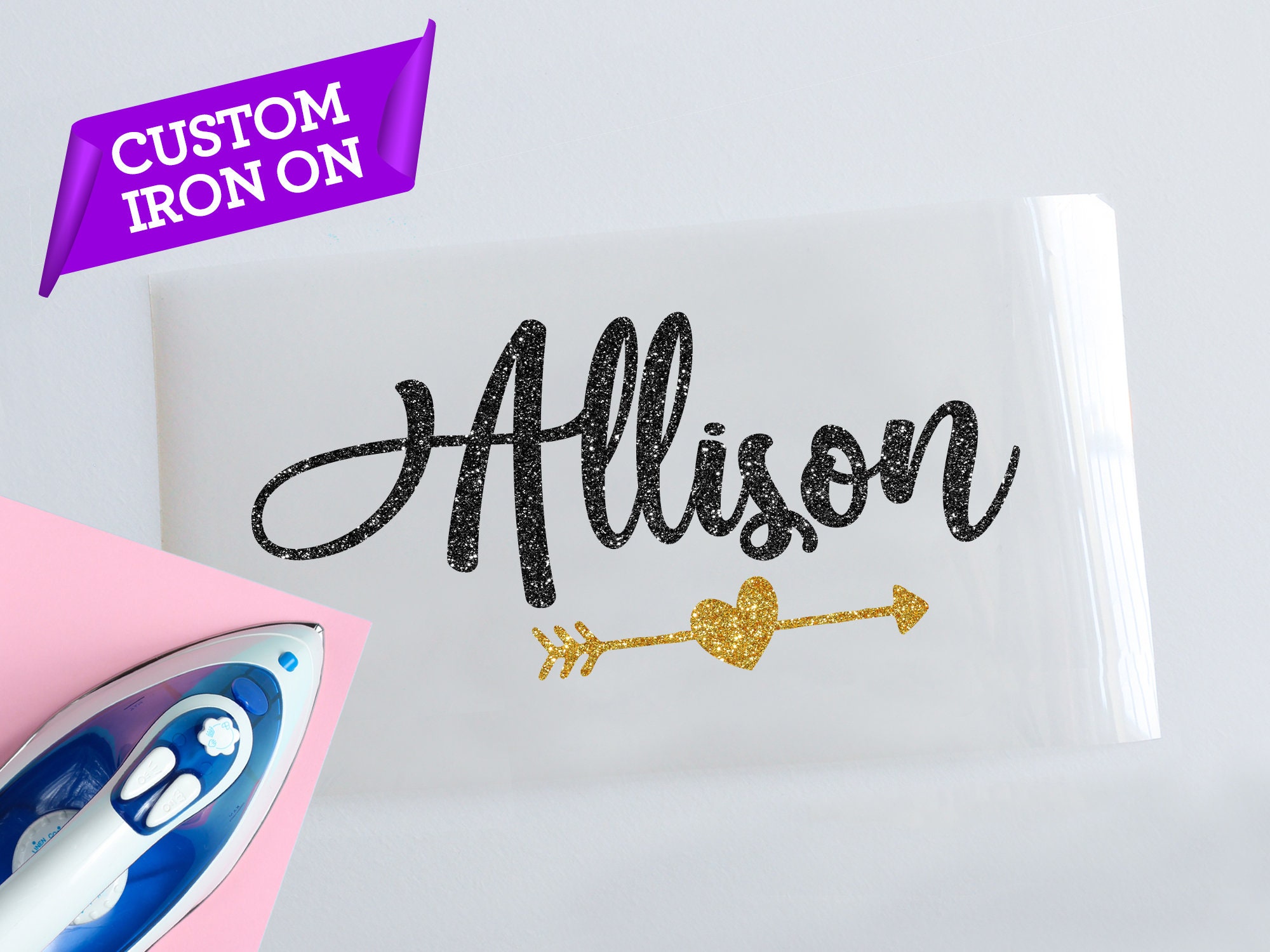Personalised Iron on Transfers Custom Iron on Name Iron on Etsy