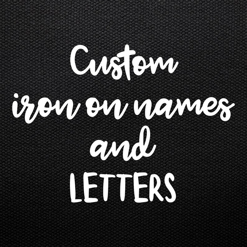Personalized Iron on Name Decals Custom Iron on Letters Etsy Australia