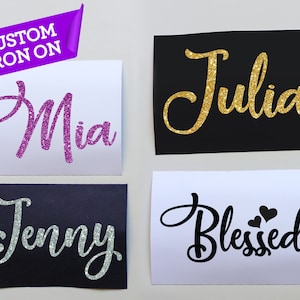 Custom Iron On Name Decal: Personalized Vinyl Transfer