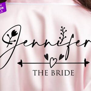 Custom Bridesmaid Iron-On Decal: Bachelorette Party, Wedding