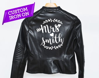 Custom Name Iron-On Decals – Personalized Fabric Transfers | Works Perfect on Genuine Leather
