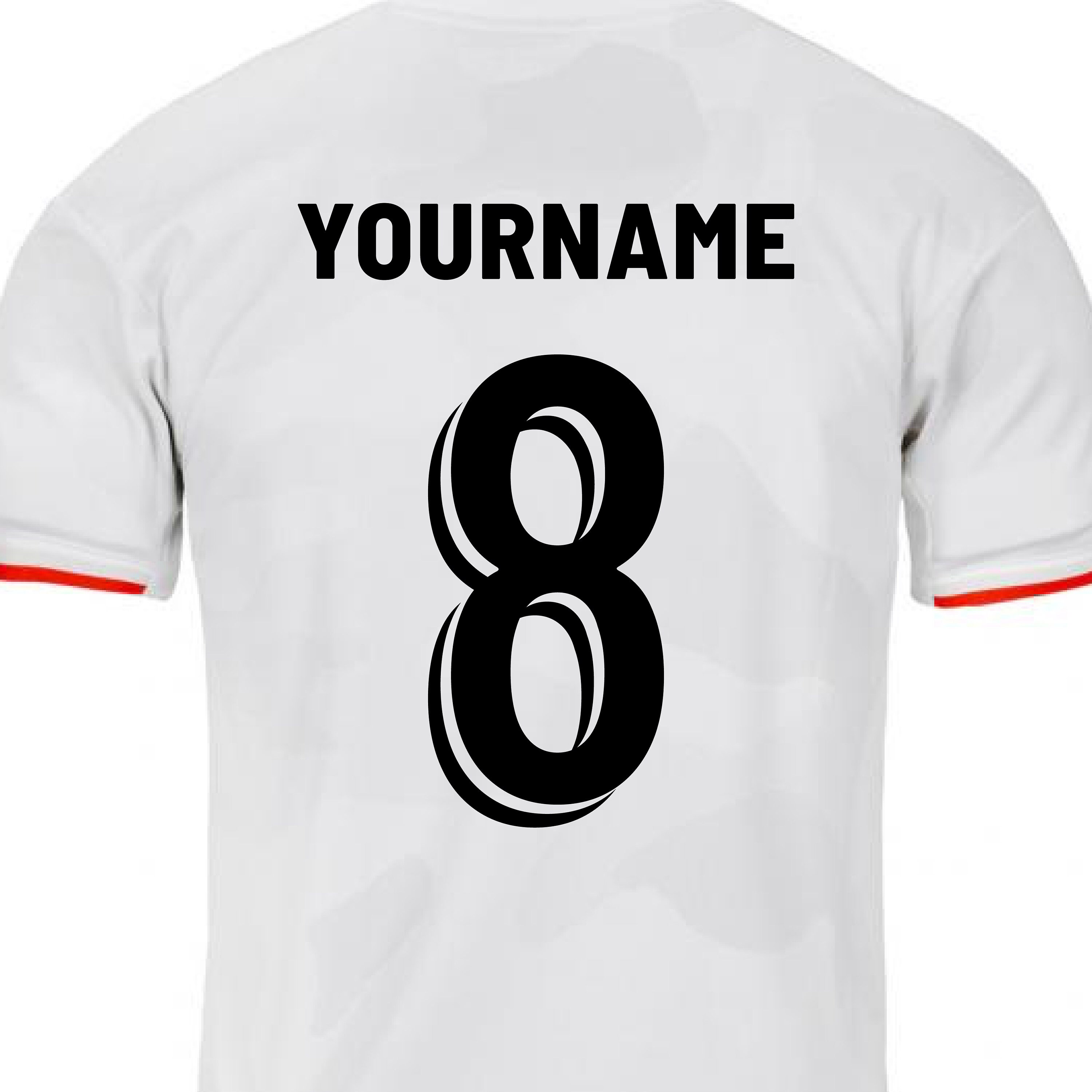 Custom Iron on Football Kit Number and Name Personalized Etsy