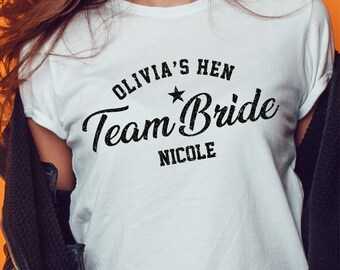 Personalized Glitter Hen Party Iron-On Decal | Custom Bridal Party Heat Transfer Designs